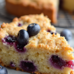 Blueberry Streusel Coffee Cake with a crumbly topping