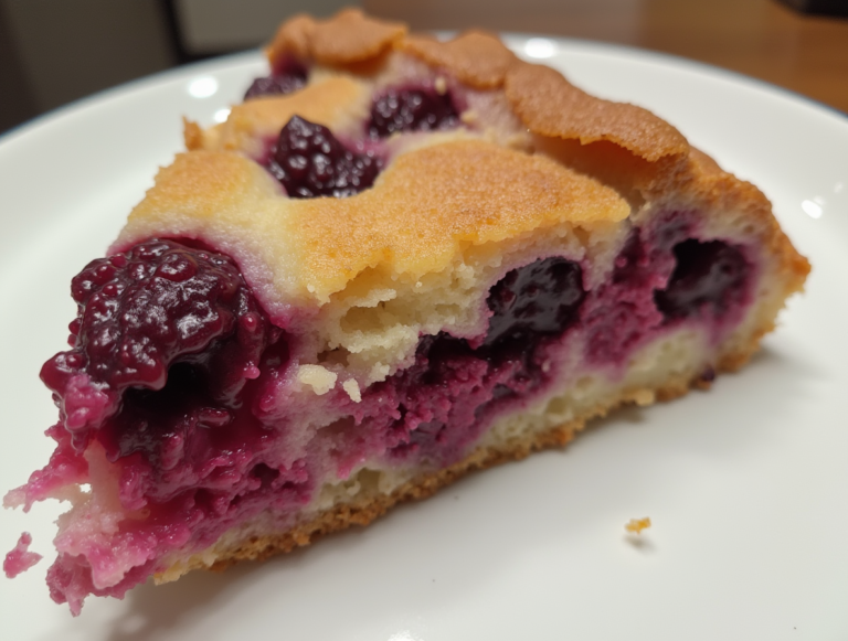 Mixed Berry Coffee Cake with fresh berries on top