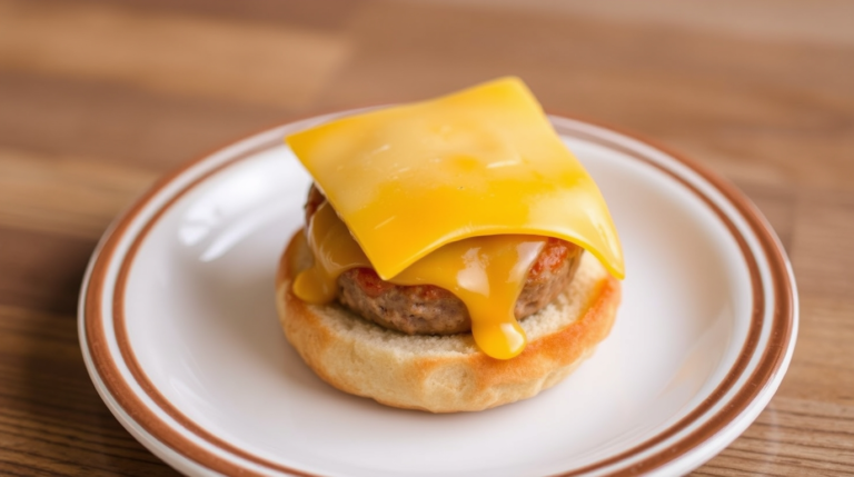 A stack of homemade Freezer Breakfast Sandwiches with eggs, cheese, and bacon on toasted English muffins, ready for storage or serving.